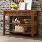 Table console de 42 po avec tiroirs et étagères à niveaux