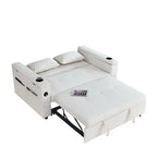 Canapé convertible 54 pouces avec lit gigogne, double assise, fonction relax