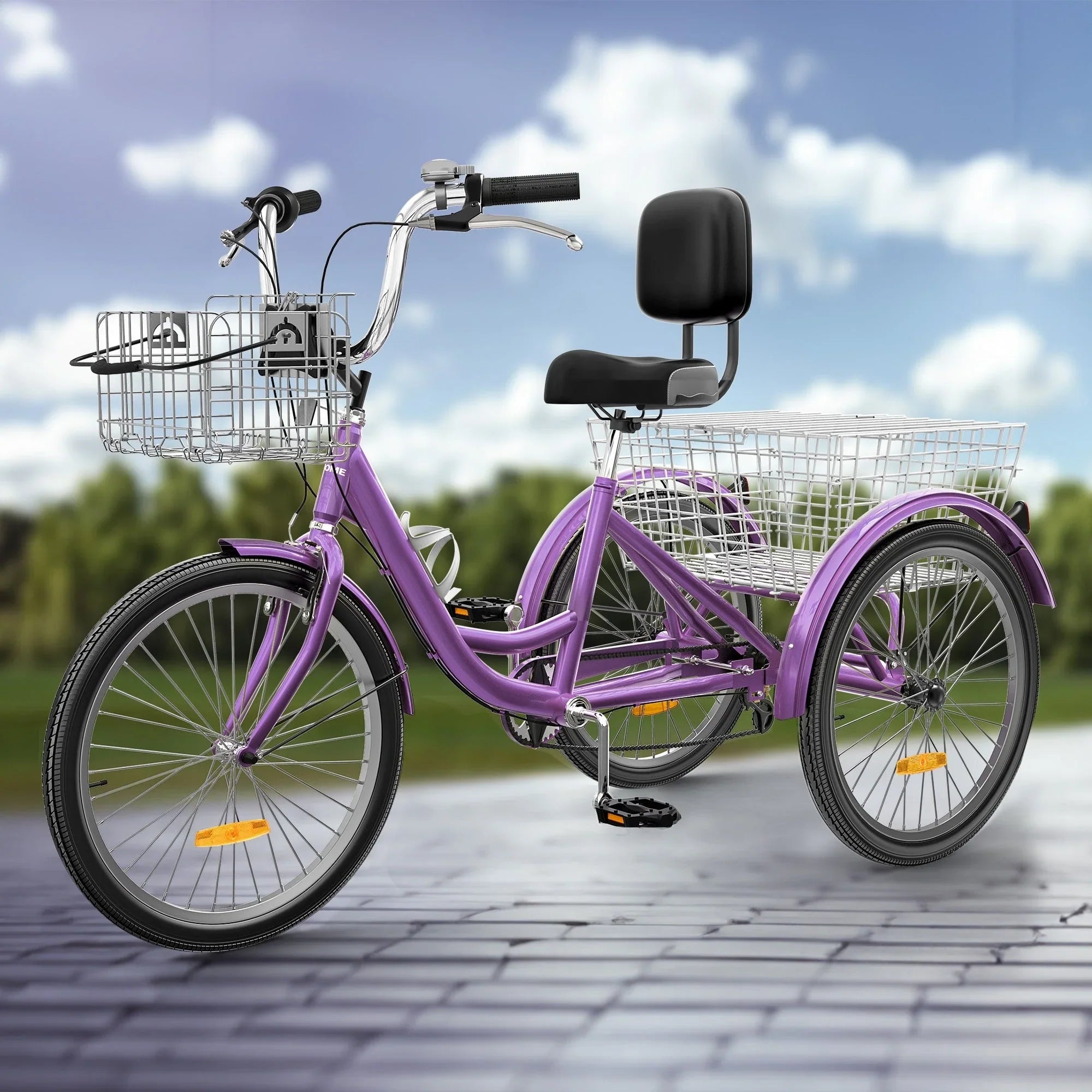 26 Tricycle Adulte 3 Roues 7 Vitesses