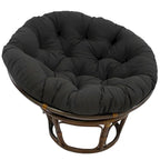 Fauteuil Papasan en rotin de 42 pouces avec coussin en sergé