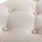 Banc de siège ottoman rectangulaire capitonné extra-long 48 po - Beige