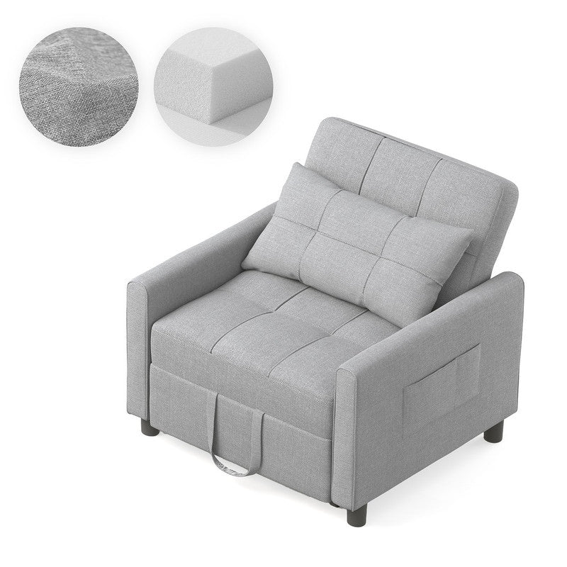Canapé-lit convertible 3-en-1, Canapé-chaise dépliable, Lit pliant convertible pour salon