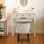 Tabouret de Coiffeuse en Bois Massif de 69,85 cm de haut - 69,85 H X 48,26 L X 29,97 P