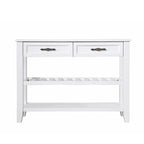 Table console de 42 po avec tiroirs et étagères à niveaux