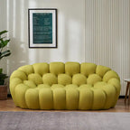 Canapé paresseux courbé 2 places Bubble de forme nid d'abeille avec tissu textile 3D pour salon et appartement