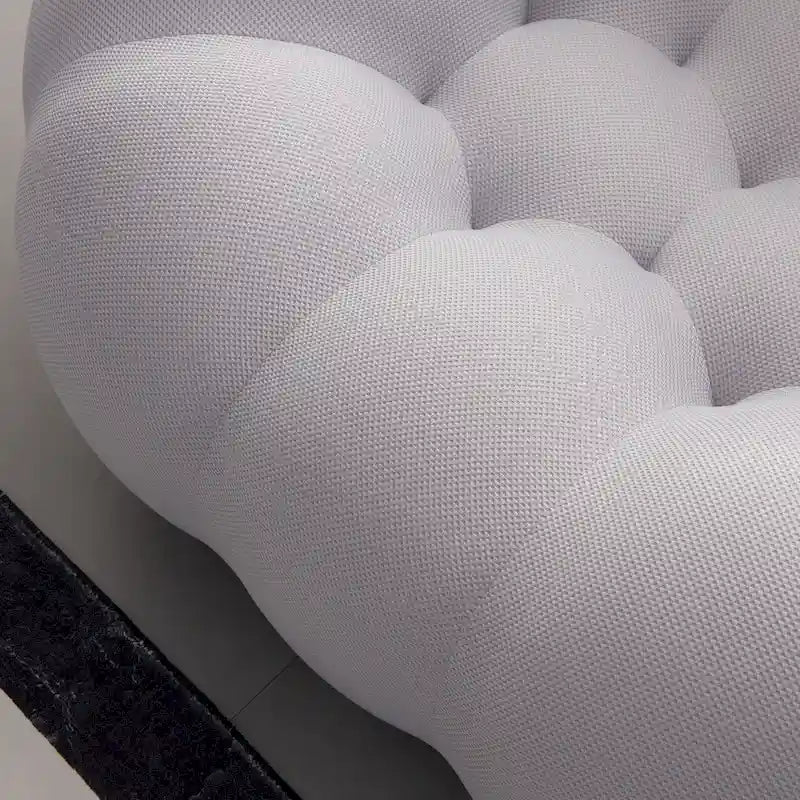 Canapé paresseux courbé 2 places Bubble de forme nid d'abeille avec tissu textile 3D pour salon et appartement