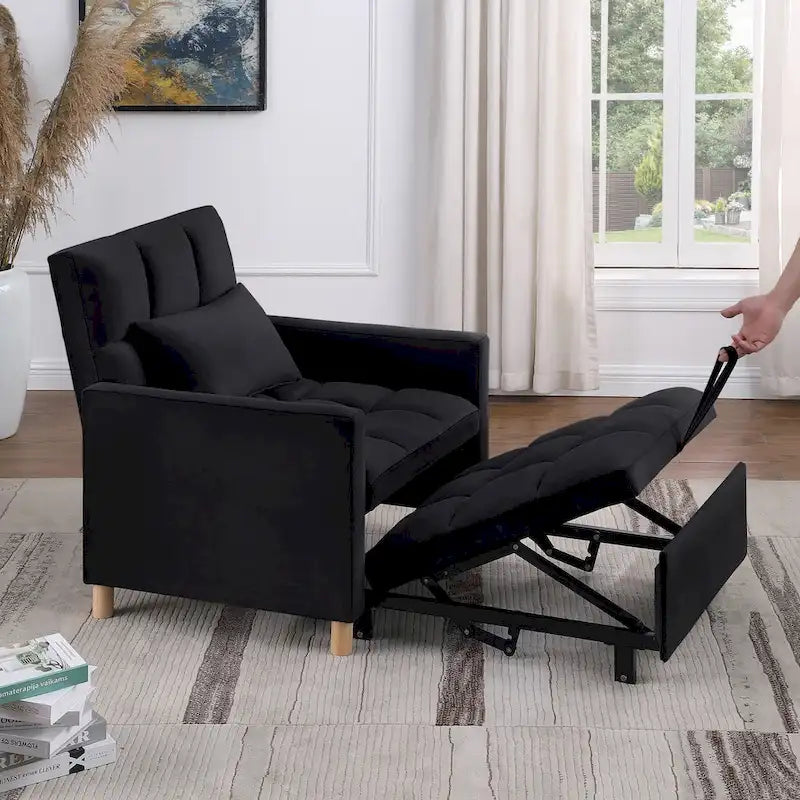 Fauteuil Lit Convertible 3 en 1, Noir