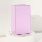 Mini-réfrigérateur de 3,2 pi³ avec congélateur, réfrigérateur compact à porte unique avec thermostat réglable pour chambre à coucher