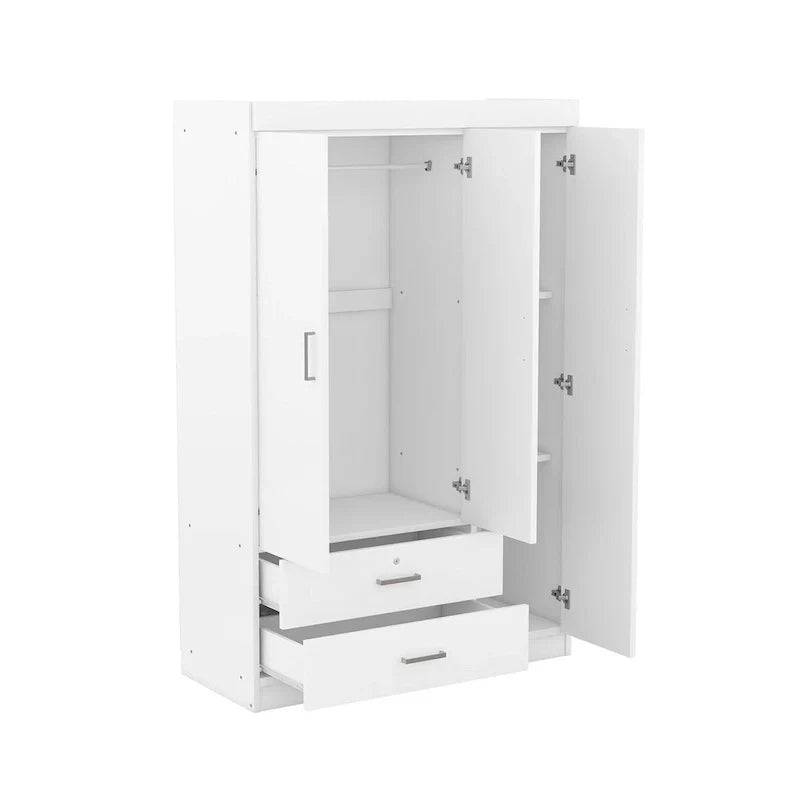 Armoire 3 portes avec 2 tiroirs