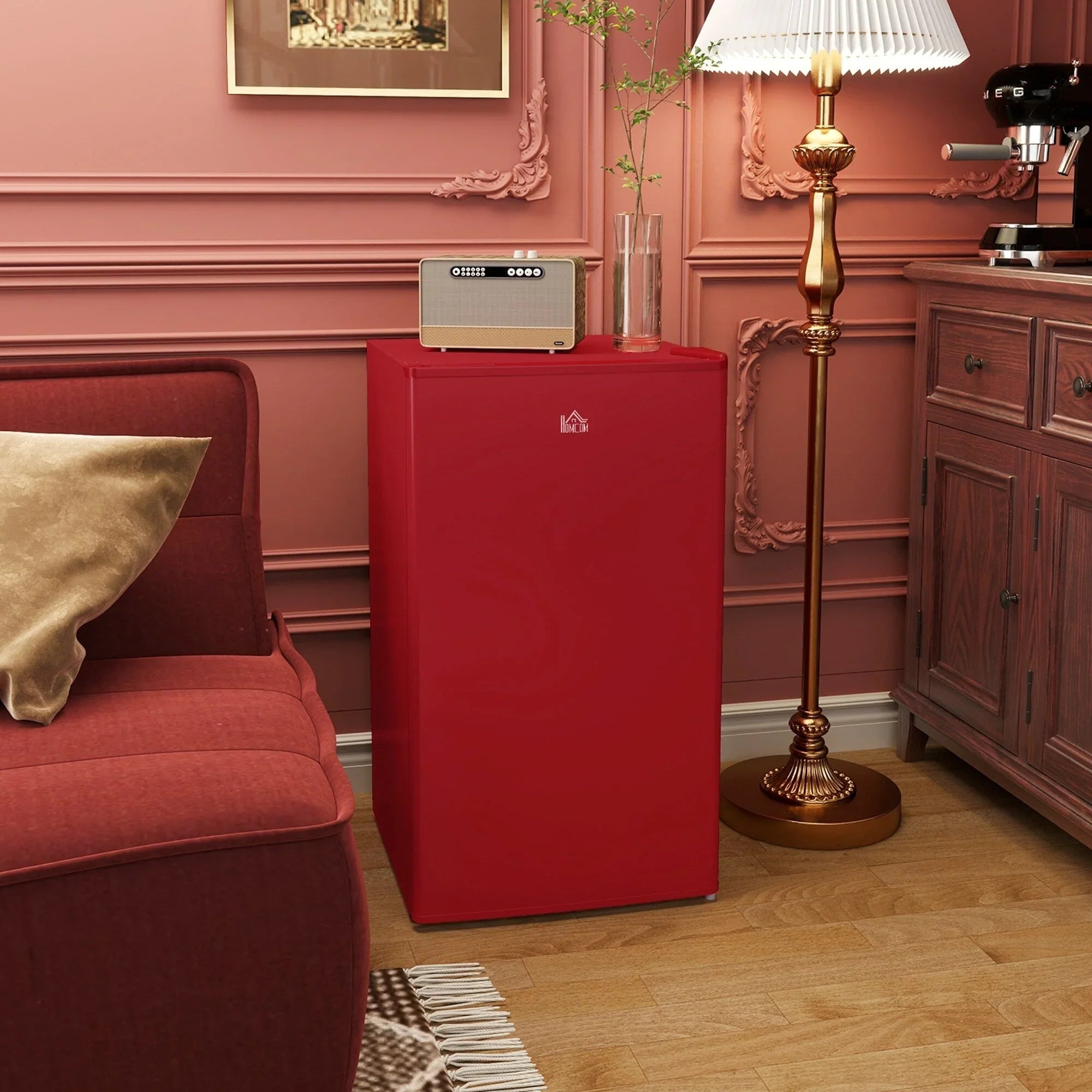 Mini-réfrigérateur de 3,2 pi³ avec congélateur, réfrigérateur compact à porte unique avec thermostat réglable pour chambre à coucher