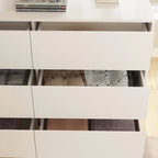 Commode pivotante 32,7H et bureau coiffeuse 6 tiroirs Blanc/Noir