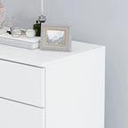 Commode de rangement à 5 tiroirs Table de chevet Meuble de rangement 60 cm L Blanc/Dos
