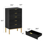 Commode de rangement à 5 tiroirs Table de chevet Meuble de rangement 60 cm L Blanc/Dos