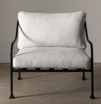 Chaise d'extérieur - chaise à pieds évasés, silhouette aux courbes organiques pour une assise confortable, construction pour usage extérieur