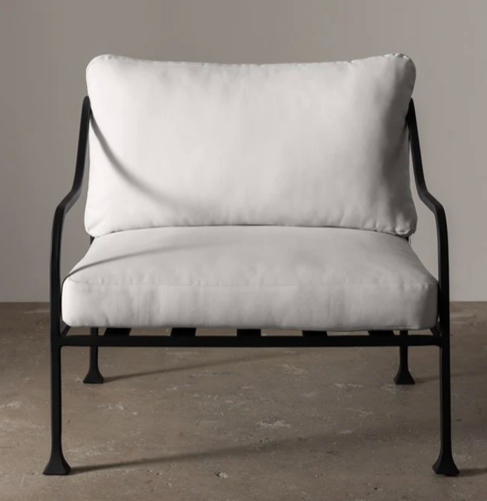 Chaise d'extérieur - chaise à pieds évasés, silhouette aux courbes organiques pour une assise confortable, construction pour usage extérieur
