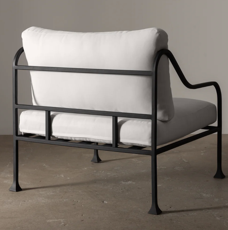 Chaise d'extérieur - chaise à pieds évasés, silhouette aux courbes organiques pour une assise confortable, construction pour usage extérieur