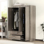 Armoire 3 portes avec 2 tiroirs