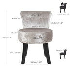 Tabouret de Coiffeuse en Bois Massif de 69,85 cm de haut - 69,85 H X 48,26 L X 29,97 P