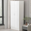 Armoire de chambre autonome à 2 portes avec tringle à vêtements