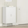 Armoire de rangement métallique à 2 portes avec étagères réglables