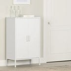 Armoire de rangement métallique à 2 portes avec étagères réglables