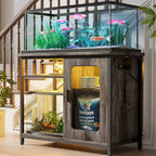Meuble pour aquarium de 75 à 110 litres avec prises de courant et éclairage LED