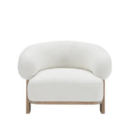 Chaise — en tissu bouclé somptueux, composé de 95 % de polyester et de 5 % d'acrylique, la chaise arbore une teinte neutre crème qui rehausse sans effort tout...