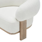 Chaise — en tissu bouclé somptueux, composé de 95 % de polyester et de 5 % d'acrylique, la chaise arbore une teinte neutre crème qui rehausse sans effort tout...
