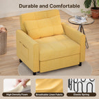 Canapé-lit convertible 3-en-1, Canapé-chaise dépliable, Lit pliant convertible pour salon
