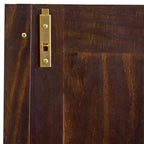 Armoire 3 portes - Blanc/Moka/Java - Bois massif