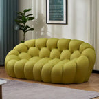 Canapé paresseux courbé 2 places Bubble de forme nid d'abeille avec tissu textile 3D pour salon et appartement