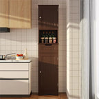 Meuble de Salle de Bain Haut de 170 cm, Colonne de Rangement Étroite avec 2 Portes et Tiroir