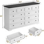 Commode à 10 tiroirs, grande commode à 55 tiroirs en bois et chiffonnier