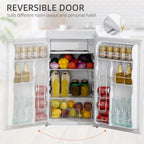 Mini-réfrigérateur de 3,2 pi³ avec congélateur, réfrigérateur compact à porte unique avec thermostat réglable pour chambre à coucher