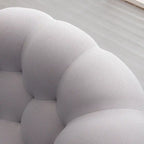 Canapé paresseux courbé 2 places Bubble de forme nid d'abeille avec tissu textile 3D pour salon et appartement