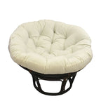 Fauteuil Papasan en rotin de 42 pouces avec coussin en sergé