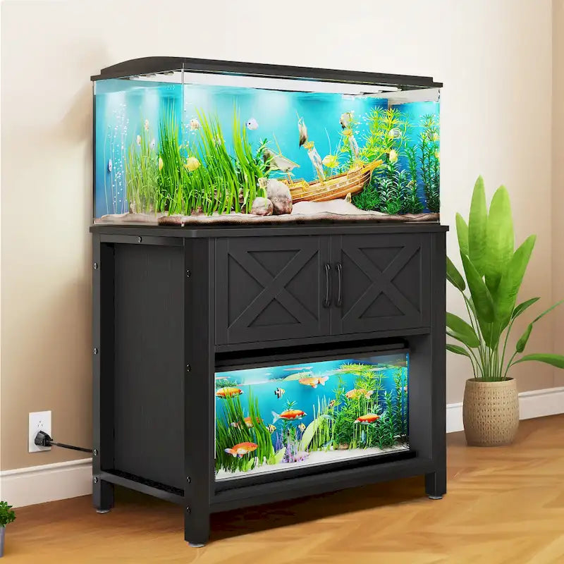Meuble de support pour aquarium de 150-190 litres avec prises de courant