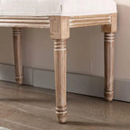 Banc de siège ottoman rectangulaire capitonné extra-long 48 po - Beige