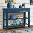 Table console de 42 po avec tiroirs et étagères à niveaux