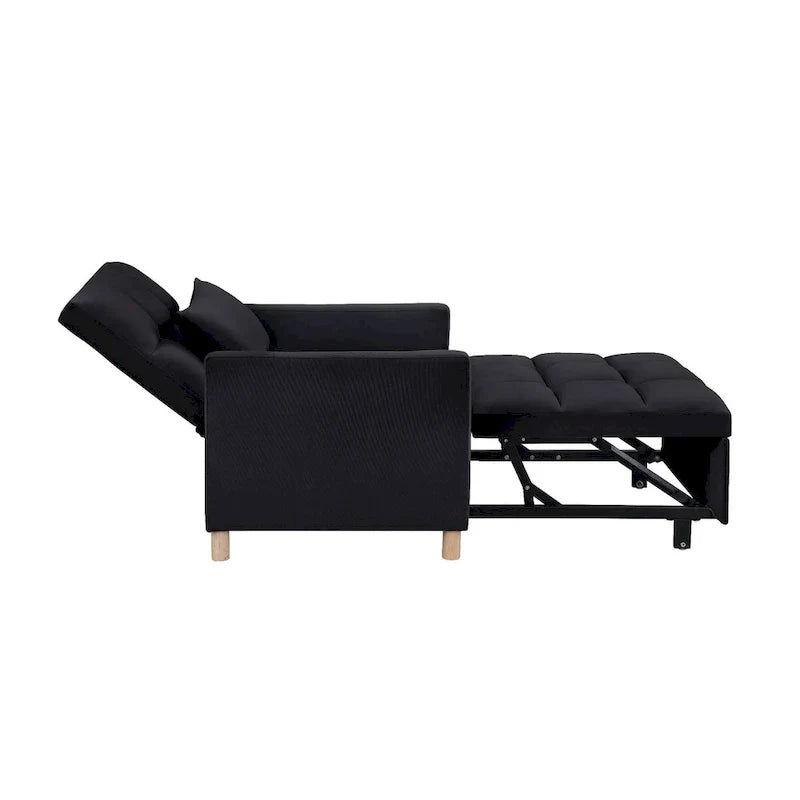Fauteuil Lit Convertible 3 en 1, Noir