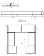 Canapé d'angle en U – Doté d'une base robuste en bois au fini riche et naturel, il est associé à des coussins moelleux en cuir synthétique blanc qui...