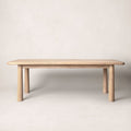 Table à manger rectangulaire - Naturel - veuillez noter que nos pièces en bois, fabriquées à la main par des ébénistes qualifiés utilisant des matières premières locales, varient par nature.